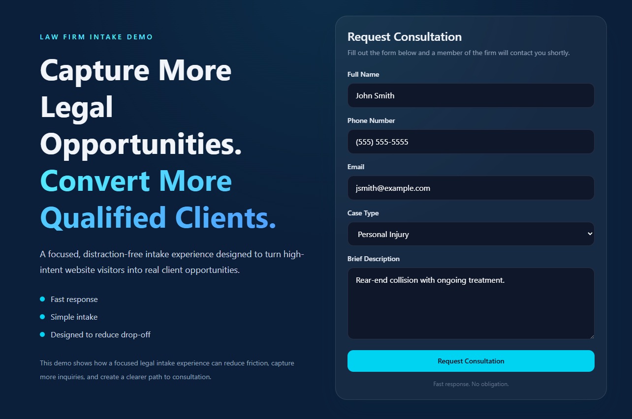 Law Firm Intake Demo